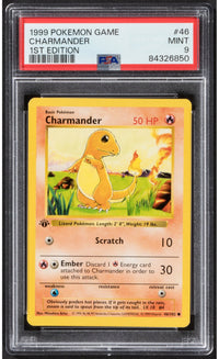 1999 Pokemon Charmander 46 1st Edition Base Set PSA 9
