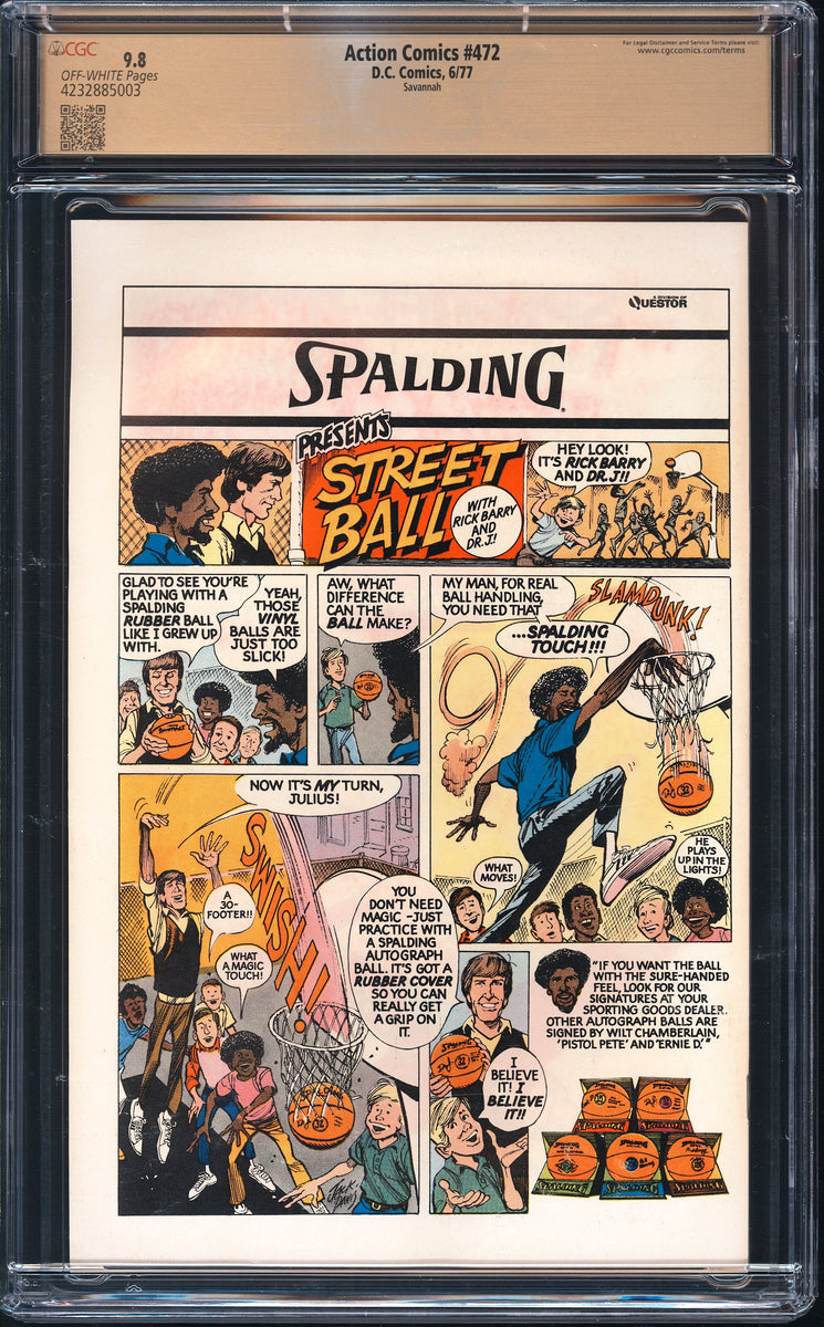 Action Comics 472 CGC 9.8 Savannah Pedigree PRIME CITY COMICS