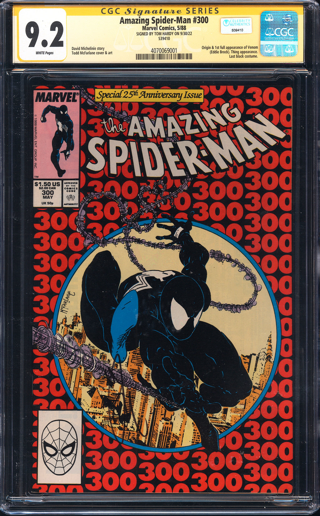 Amazing Spider-Man 300 CGC 9.2 SS TOM HARDY