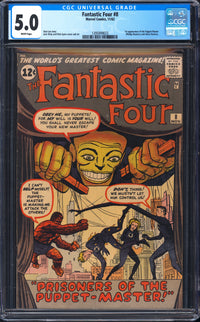 Fantastic Four 8 CGC 5.0 WHITE PAGES