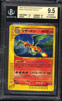 2001 Base Expansion Pack Charizard Holo 103/128 R JAPANESE BGS 9.5