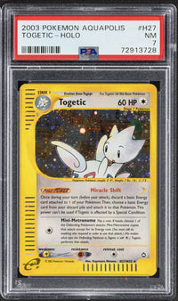 2002 Pokemon Expedition Togetic Holo H27 PSA 7 SWIRL