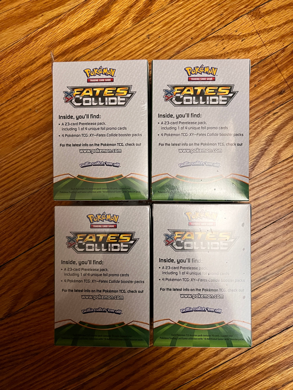 Pokémon TCG: XY - FATES COLLIDE PRERELEASE FACTORY SEALED BOX KIT CCG X 4