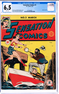 Sensation Comics 3 CGC 6.5 WHITE PAGES