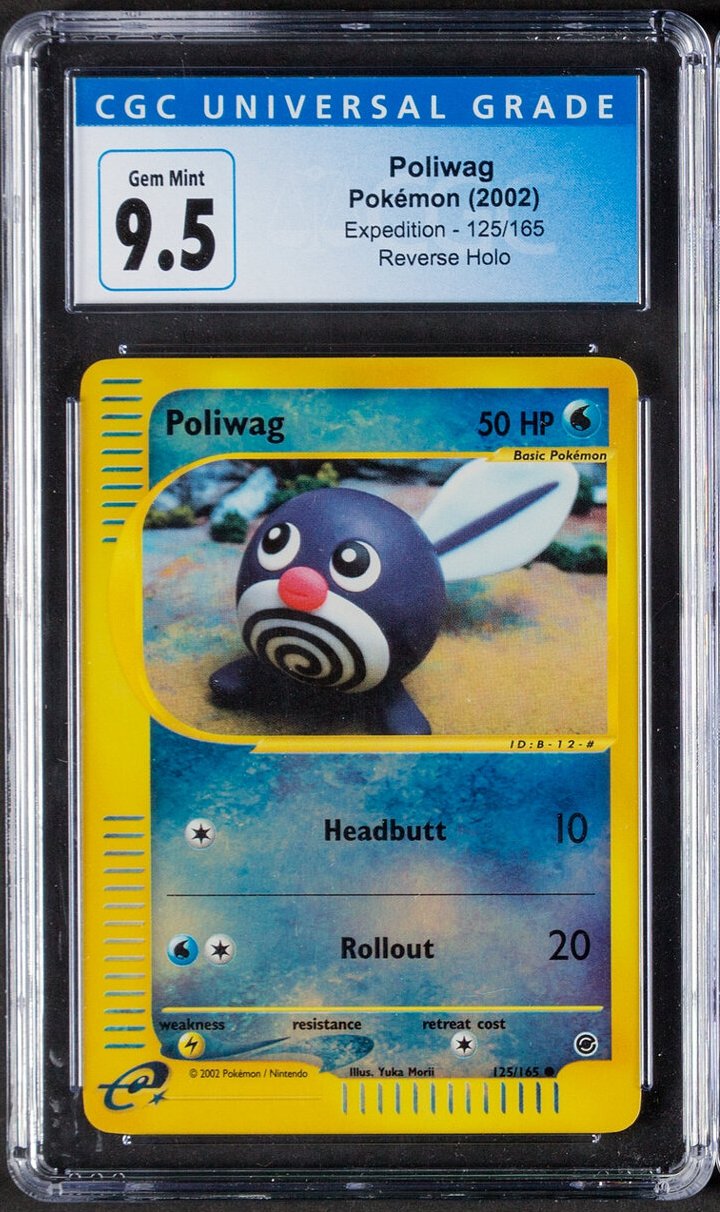 poliwag basic pokemon card value Vintage Common - 1st Edition Misty's Poliwag Gym Challenge Non-holo Pokemon Card 89/132 - NM