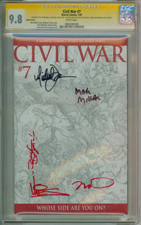 Civil War 7 CGC 9.8 VARIANT COVER SS 5X MICHAEL TURNER & MARK MILLER