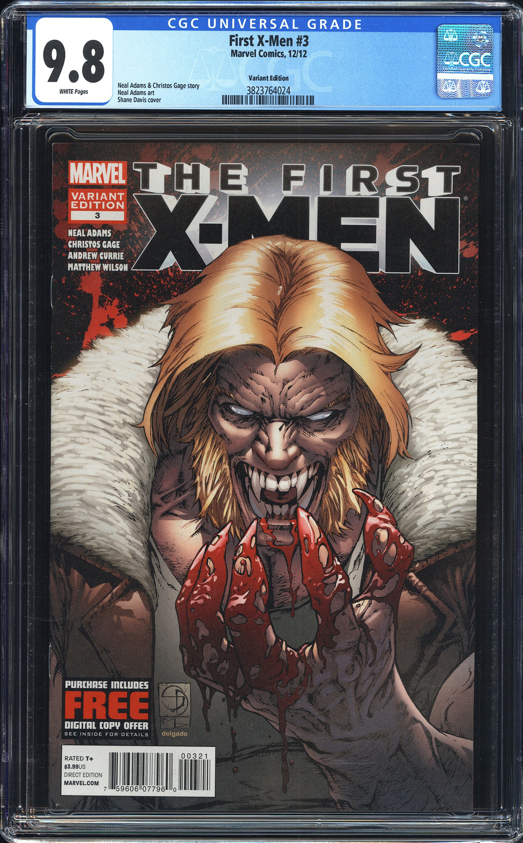 First X-Men 3 CGC 9.8 VARIANT COVER