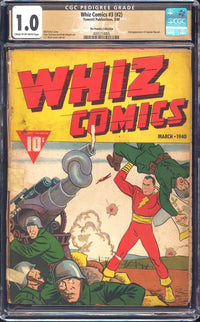 Whiz Comics 3 (#2) CGC Pedigree 1.0
