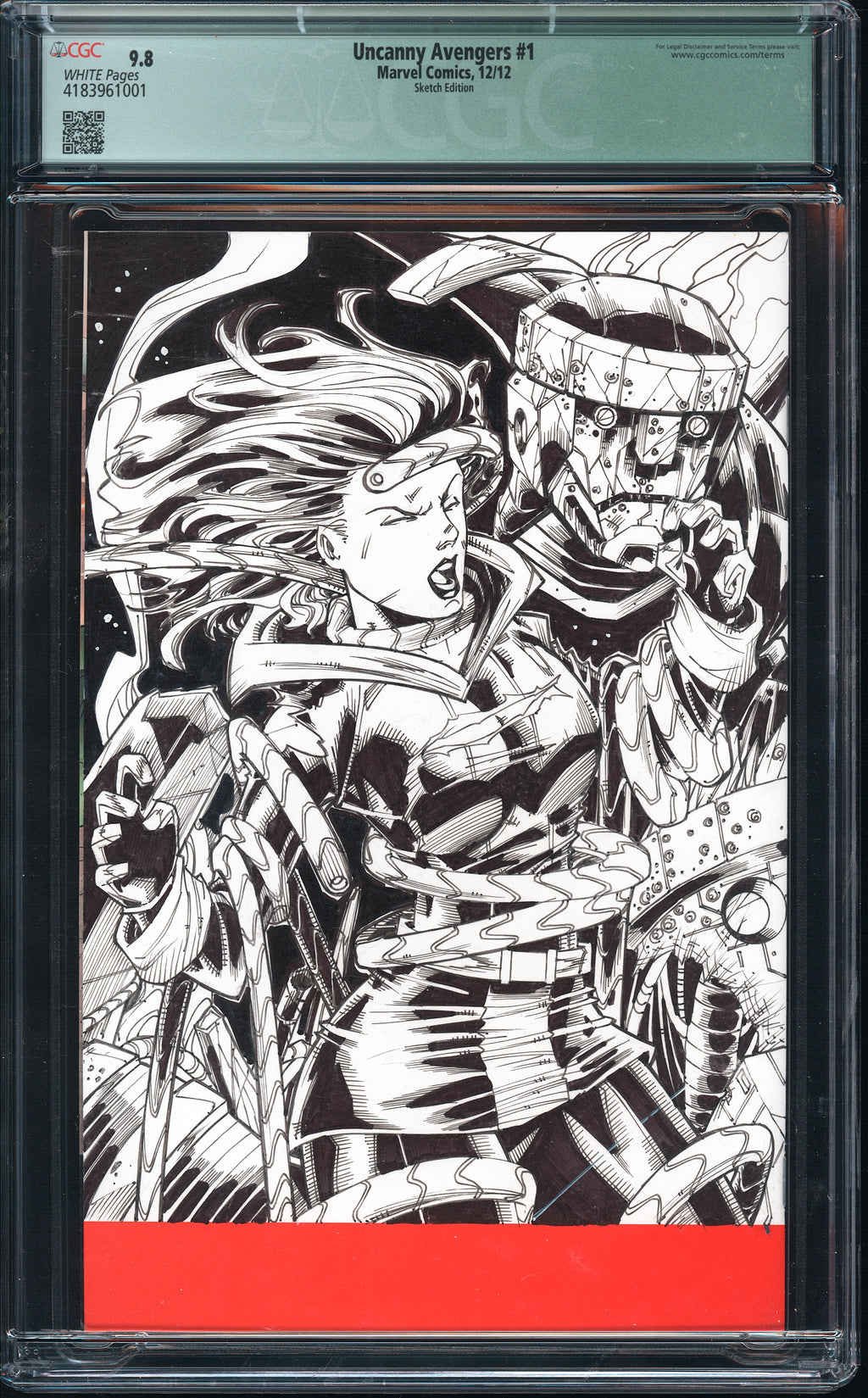 Uncanny Avengers 1 CGC 9.8 SKETCH VARIANT ONLY 1 SENTINELS