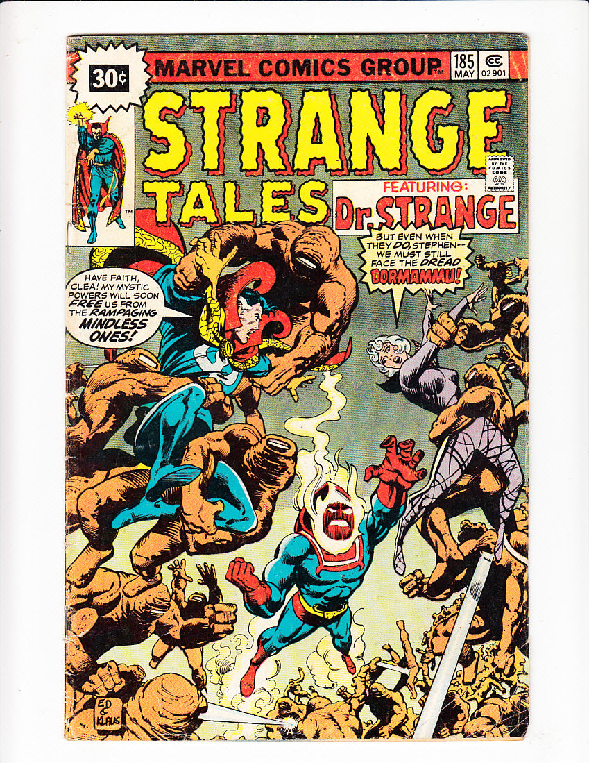 1976 Strange Tales 185 BRONZE AGE 30 CENT VARIANT