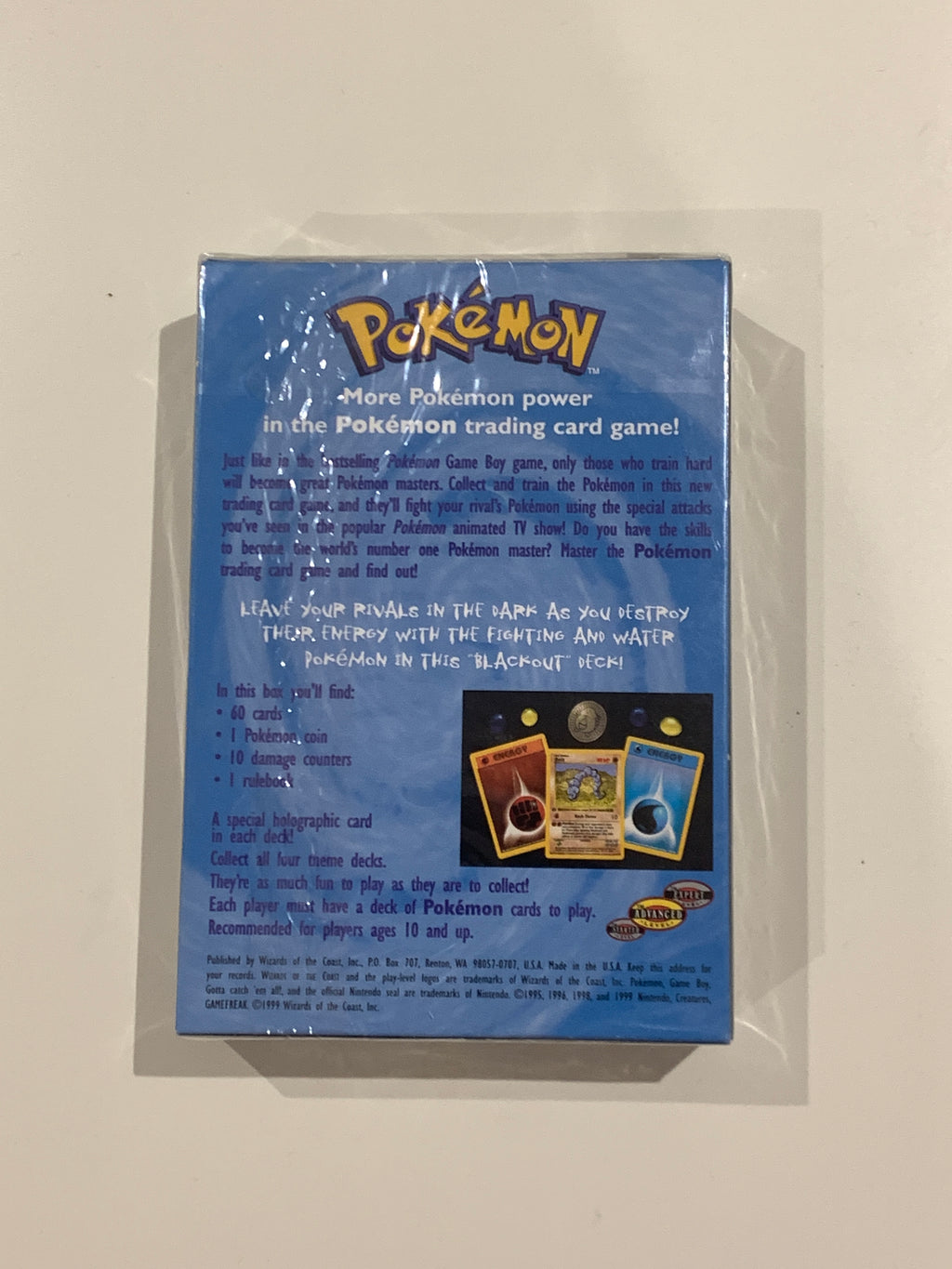 Pokemon Trading Card Game Blackout Theme Deck SHADOWLESS SEALED