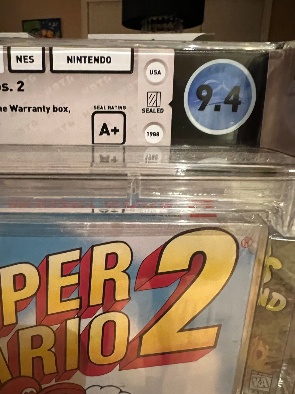 Super Mario Bros. 2 - Wata 9.4 A+ Sealed [Oval SOQ] Nintendo 1988