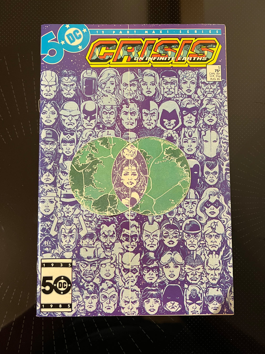 Crisis on Infinite Earths 5 9.8 NM+/M- SIGNED George Perez on 1st PG