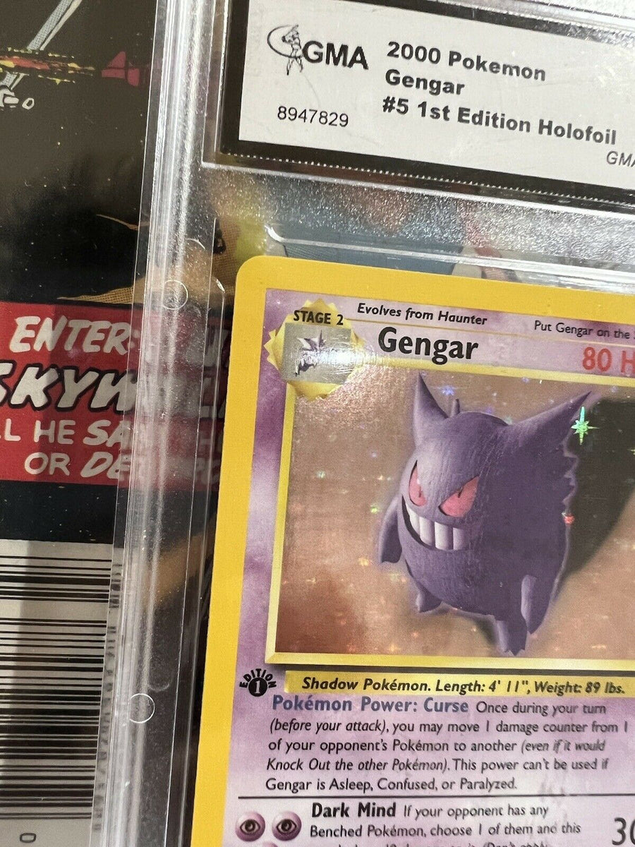 1999 Pokemon FOSSIL Gengar Holo 1st EDITION #5 GMA GEM MINT 10! CGC PSA