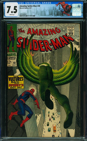 Amazing Spider-Man 48 CGC 7.5 White Pages