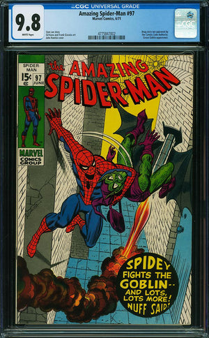 Amazing Spider-Man 97 CGC 9.8 WHITE PAGES