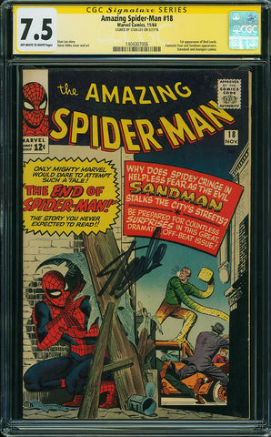 Amazing Spider-Man 18 CGC 7.5 SS STAN LEE