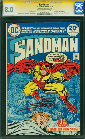 Sandman 1 CGC 8.0 SS JOE SIMON