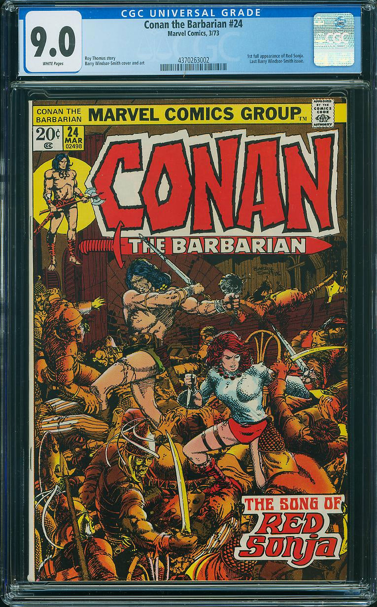 Conan the Barbarian 24 CGC 9.0 WHITE PAGES