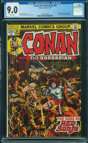 Conan the Barbarian 24 CGC 9.0 WHITE PAGES