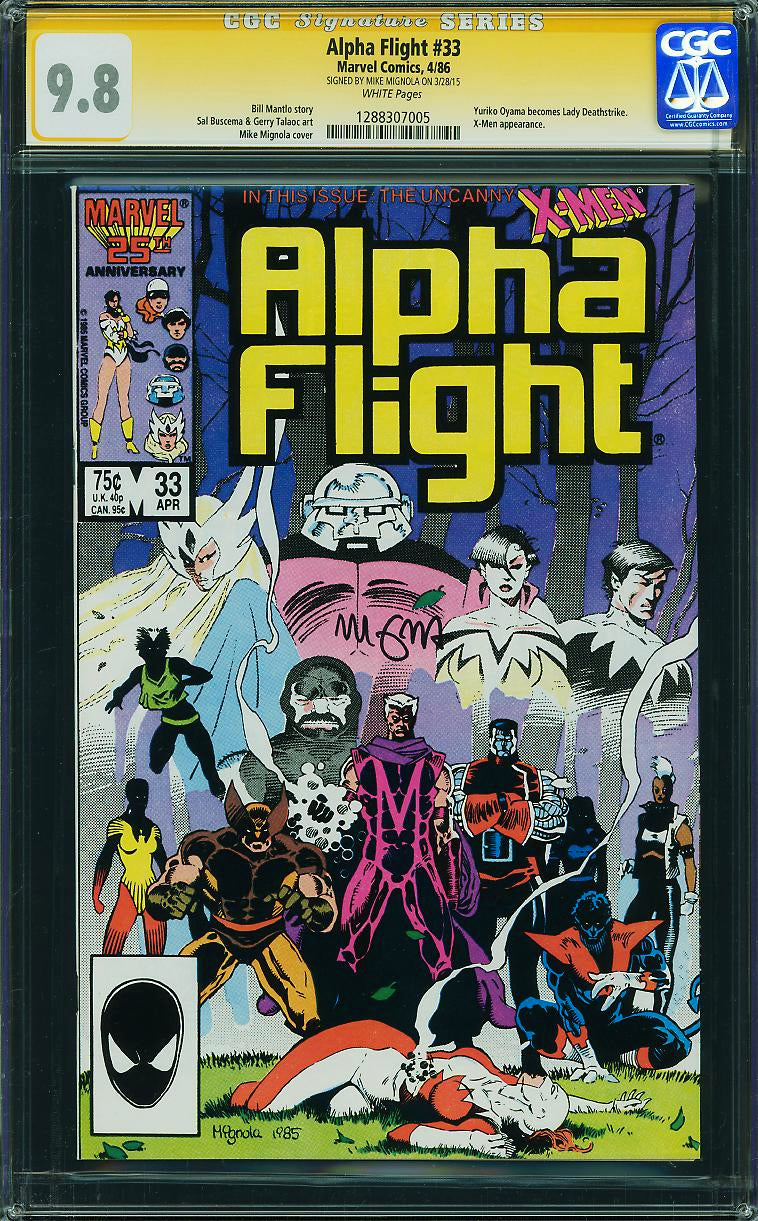 Alpha Flight 33 CGC 9.8 SS  Mike Mignola