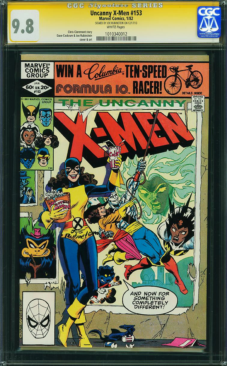 Uncanny X-Men 153 CGC 9.8 SS & sketched by Joe Rubenstein