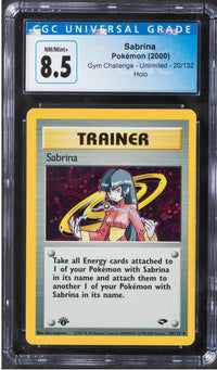 2000 Pokemon Sabrina Gym Challenge 1ST EDITION 20/132 Holo CGC 8.5