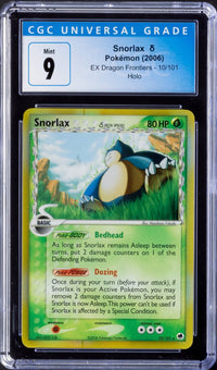 2006 Snorlax Delta Species Pokemon EX Dragon Frontiers 10/101 Holo CGC 9