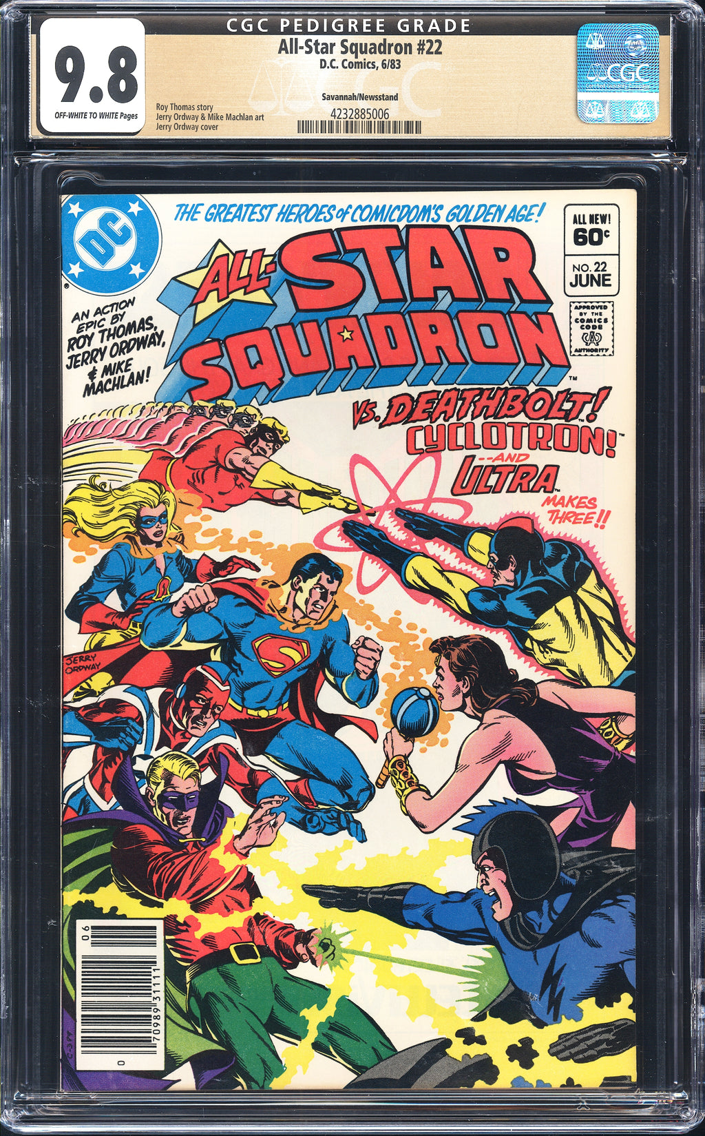 All-Star Squadron 22 CGC 9.8 Savannah/Newsstand Pedigree