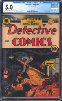 Detective Comics 64 CGC 5.0