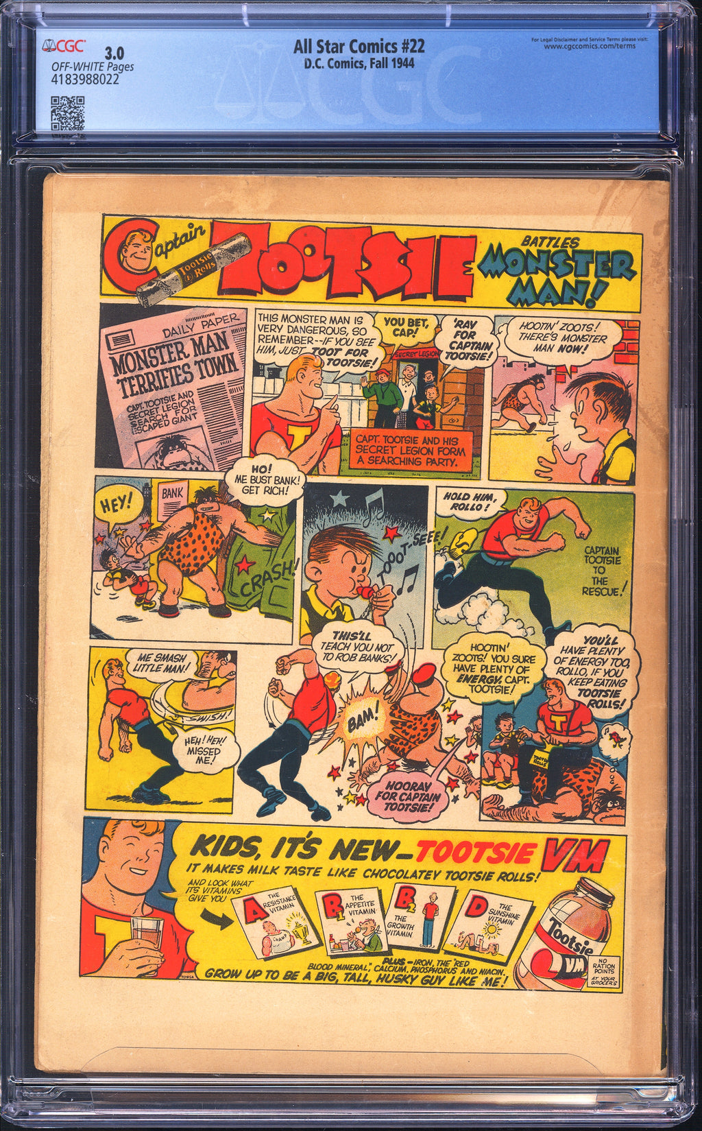 All Star Comics 22 CGC 3.0