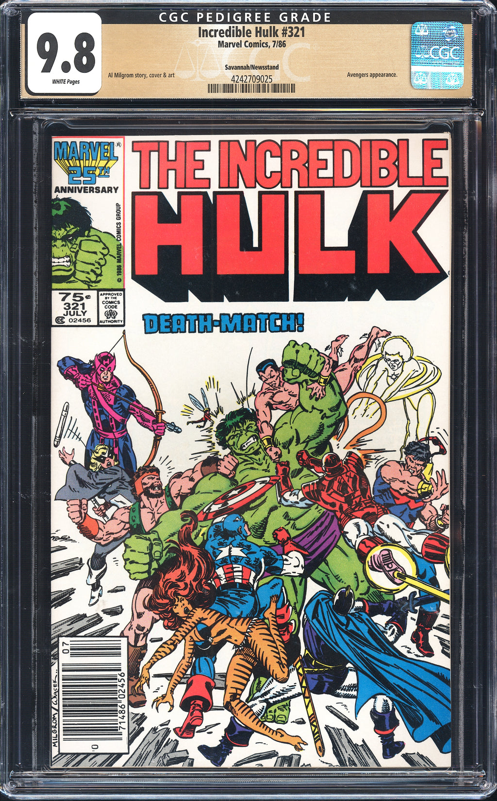 Hulk 321 CGC 9.8 Savannah/Newsstand