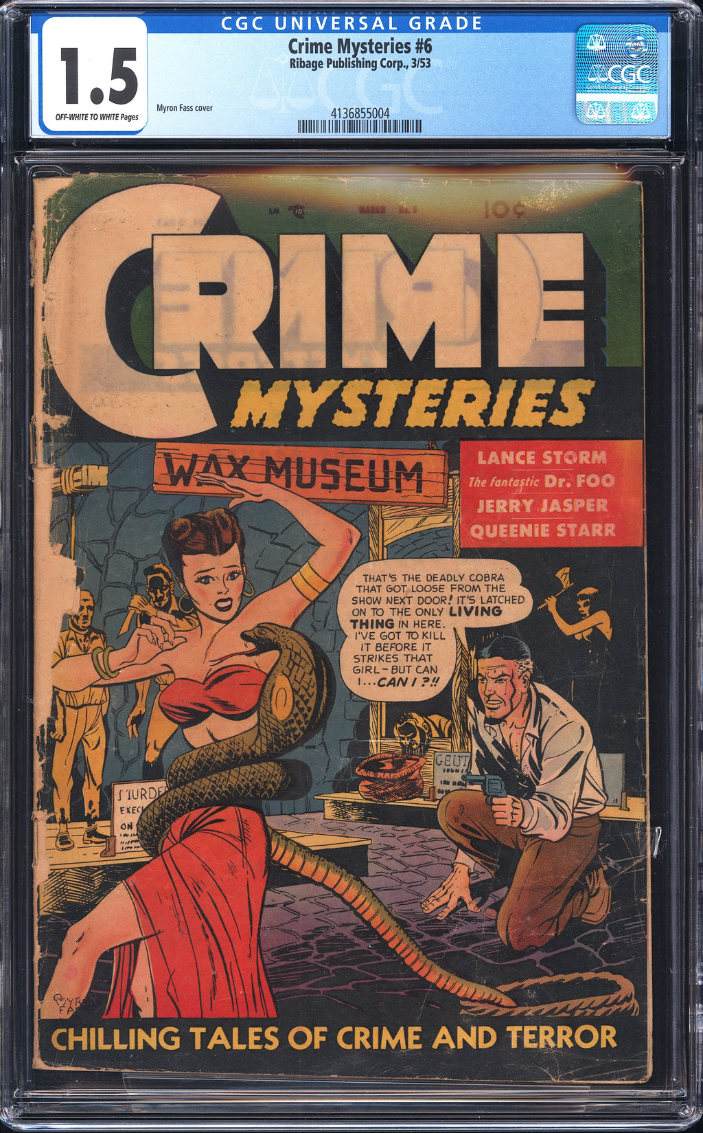 Crime Mysteries 6 CGC 1.5