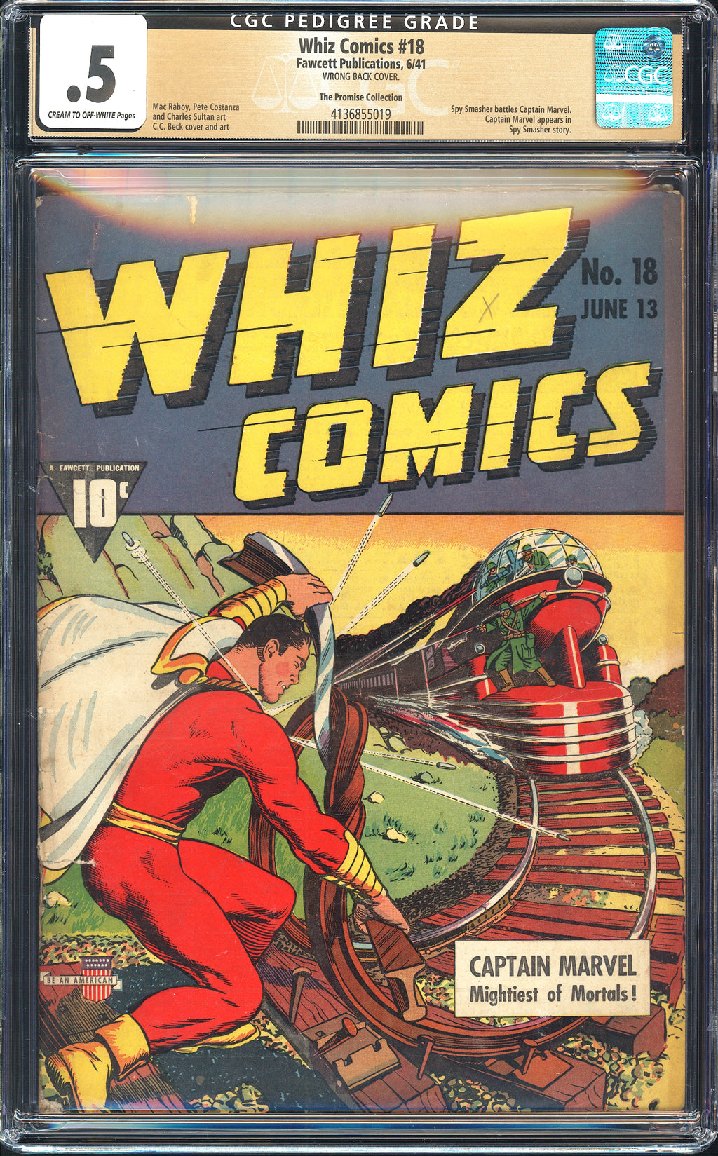 Whiz Comics 18 CGC 0.5