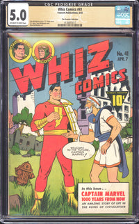 Whiz Comics 41 CGC 5.0 The Promise Collection