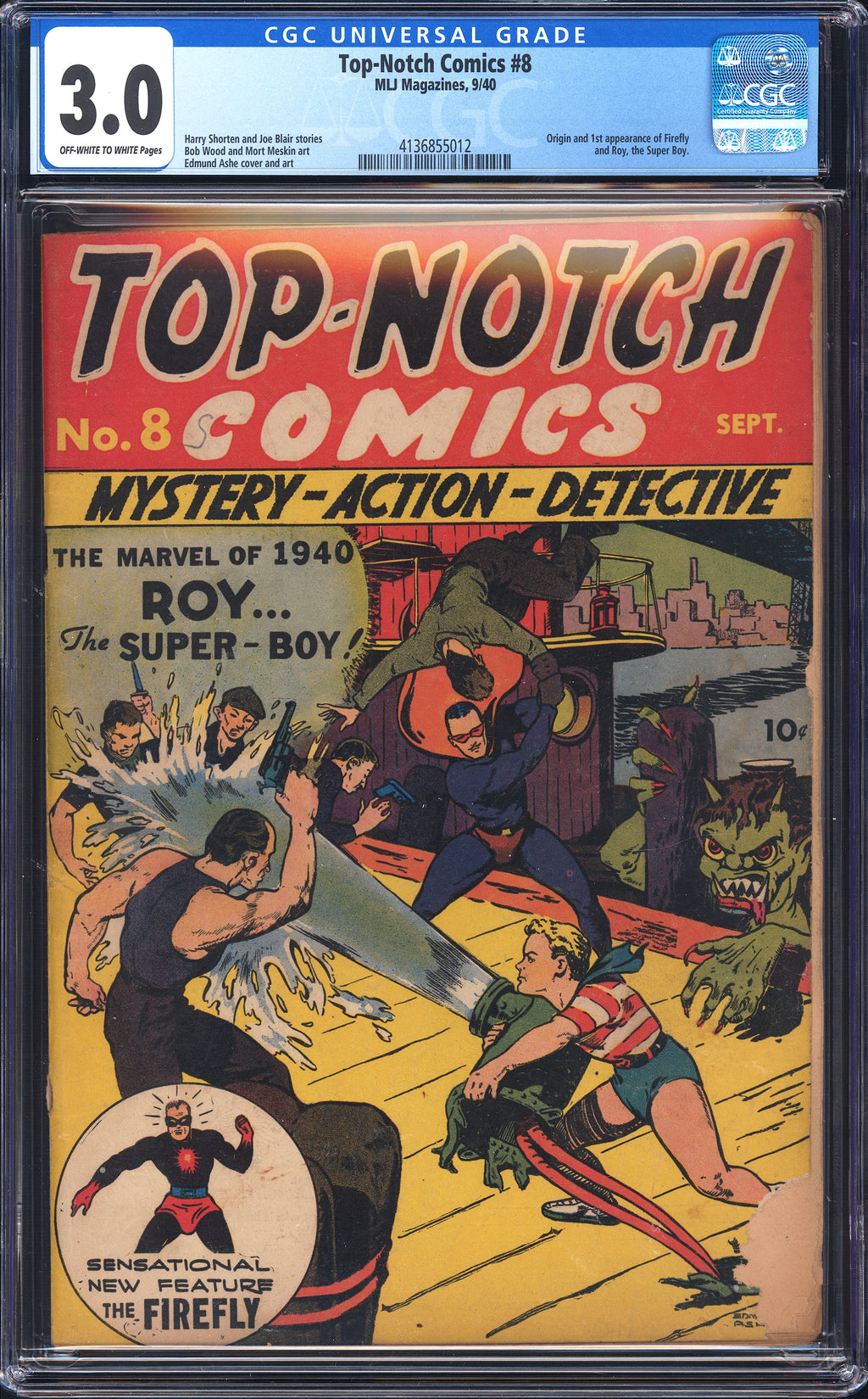 Top-Notch Comics 8 CGC 3.0