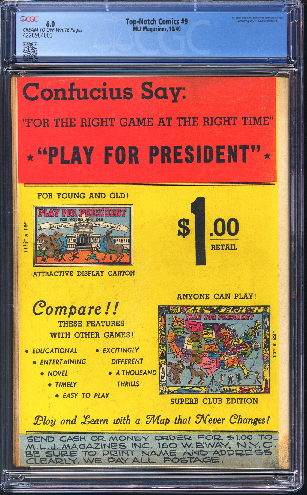 Top-Notch Comics 9 CGC 6.0