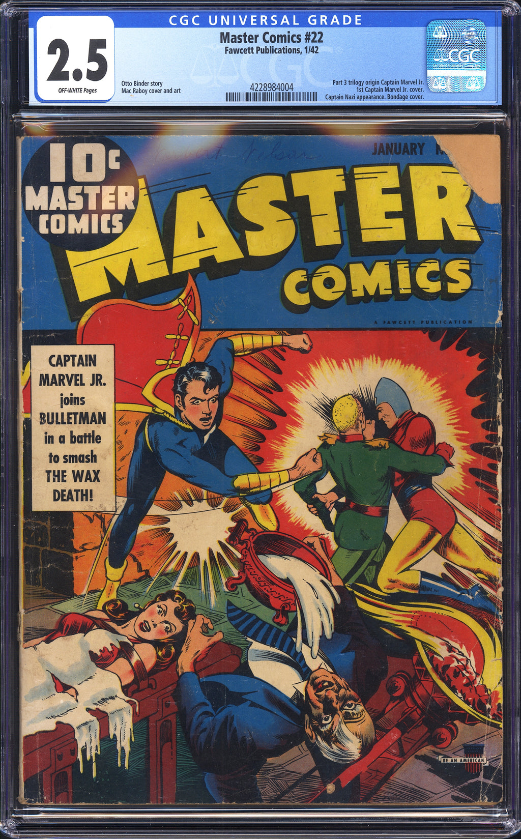 Master Comics 22 CGC 2.5