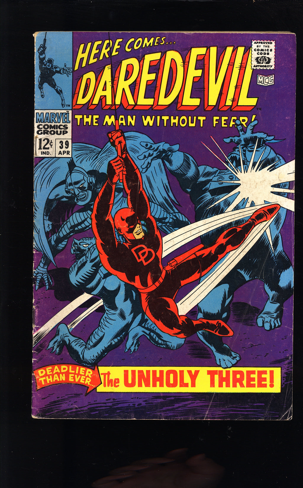 1968 Daredevil 36, 39, 40, 41, 42, 43 FN- LOT CAPTAIN AMERICA