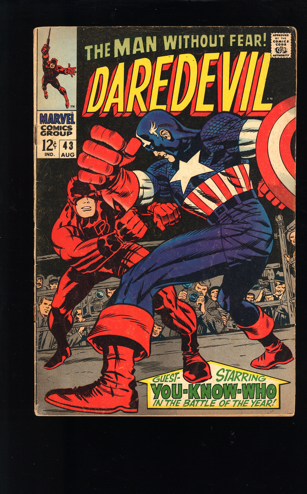 1968 Daredevil 36, 39, 40, 41, 42, 43 FN- LOT CAPTAIN AMERICA