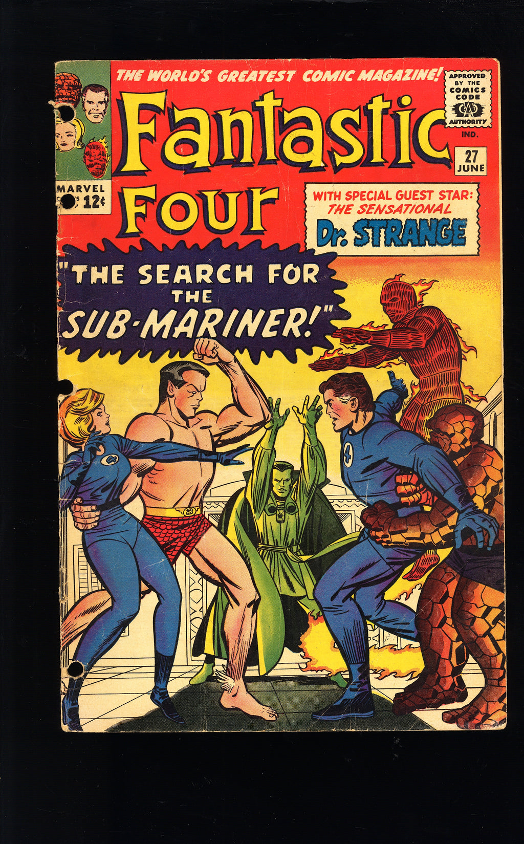 1964 Fantastic Four 23, 27 LOWER GRADE LOT SILVER AGE DOOM DR STRANGE APP