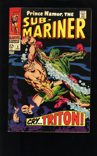 1968 Prince Namor, The Sub-Mariner 2, 6, 8 VF- LOT THING VS.