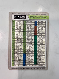 Special Checklist FILE No.000 Bandai Carddass Part 3 & 4 Japanese Pokemon 1997