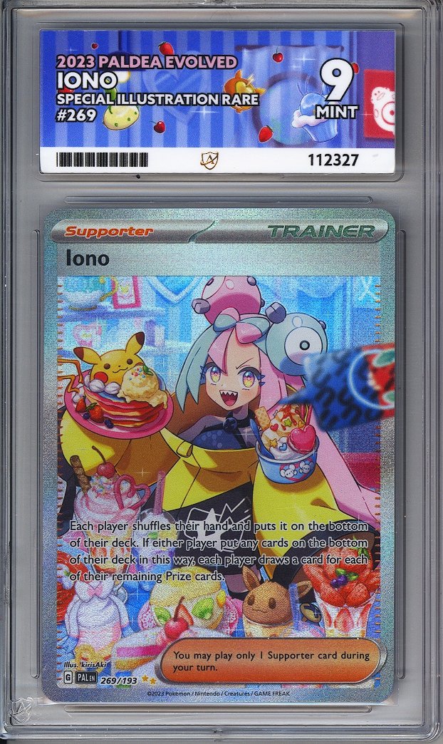 2023 Paldea Evolved Iono Special Illustration Rare 269 ACE GRADING 9