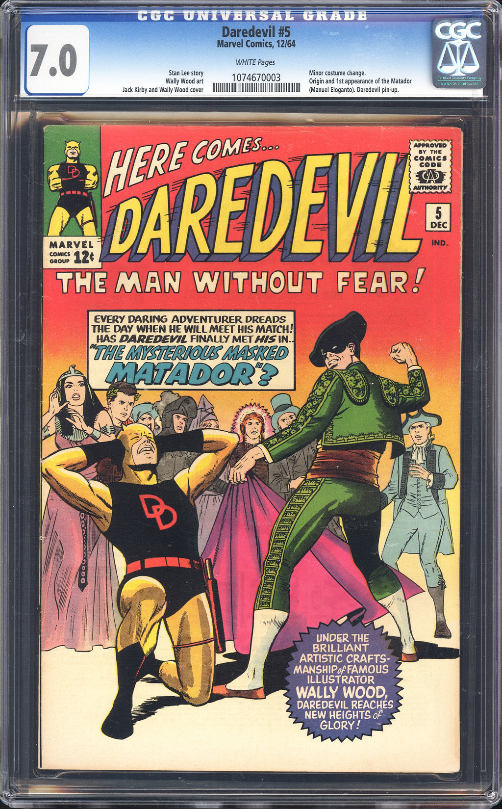 Daredevil 5 CGC 7.0 WHITE PAGES