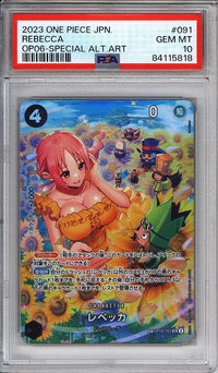 2023 One Piece Japanese Rebecca 091 Special Alternate Art PSA 10 ZEQO111