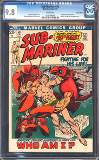 Sub-Mariner 50 CGC 9.8 SUCHA NEWS PEDIGREE WHITE PAGES