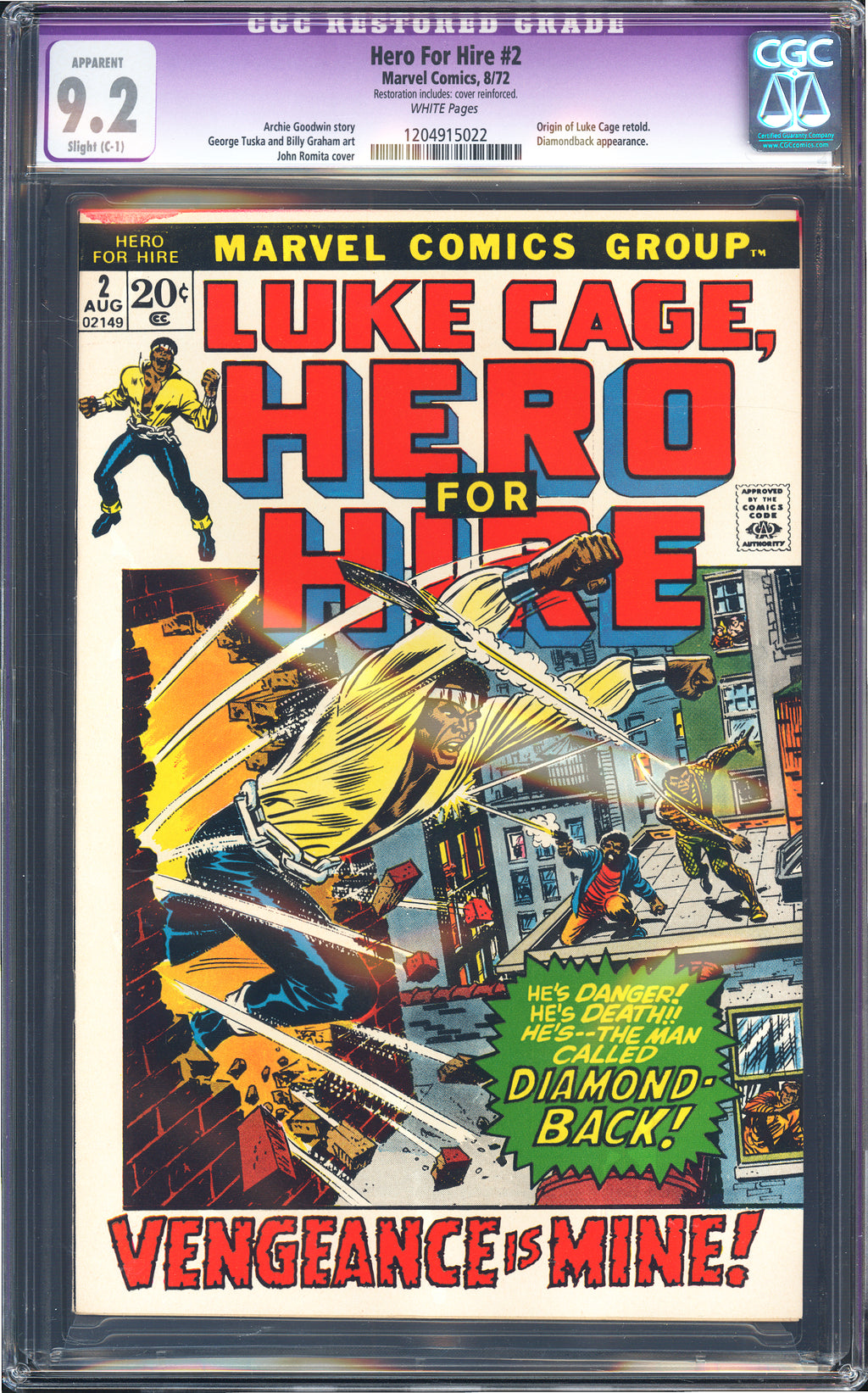 Hero For Hire 2 CGC 9.2