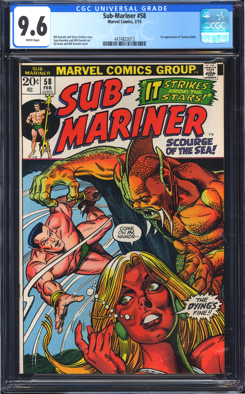 Sub-Mariner 58 CGC 9.6 WHITE PAGES