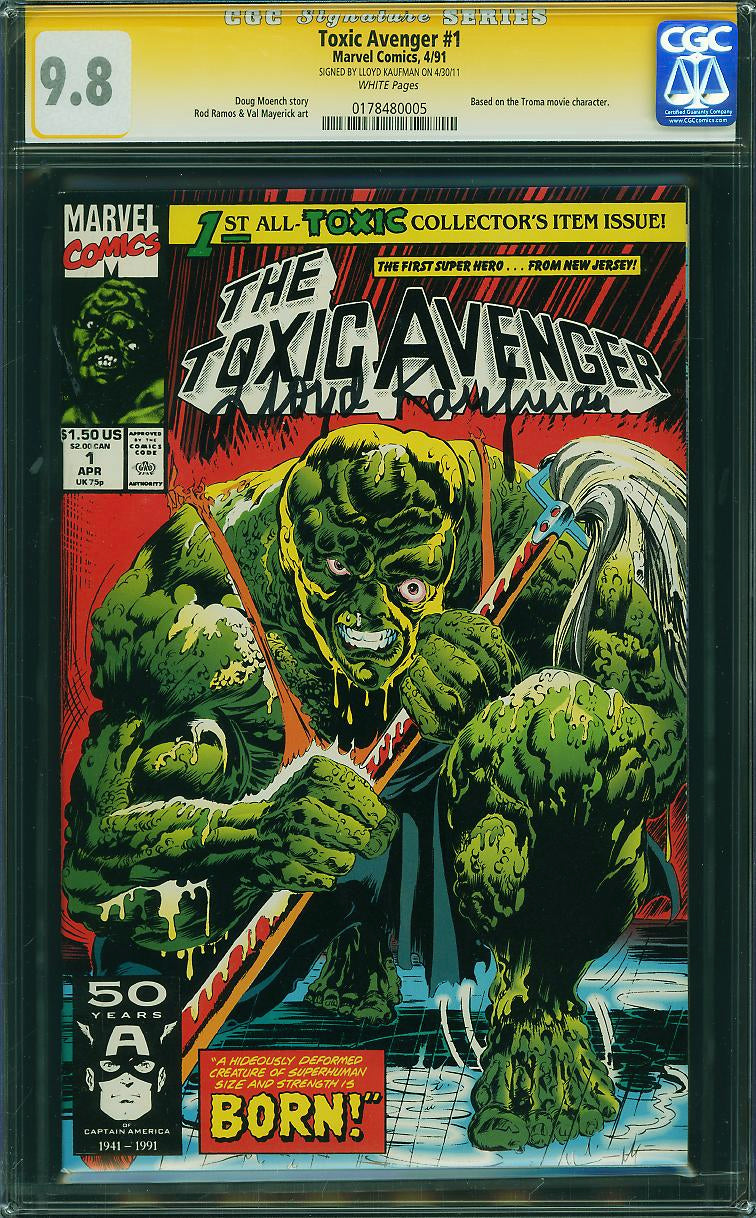 Toxic Avengers 1 CGC 9.8 SS Lloyd Kaufman